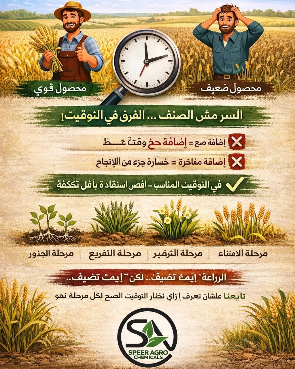 التوقيت هو سر اختلاف المحصول